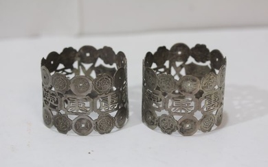 Set of 2 Export Sterling Napkin Rings
