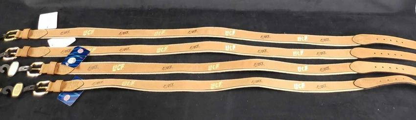 Set of 4 Zep Pro UCF Leather Belts.