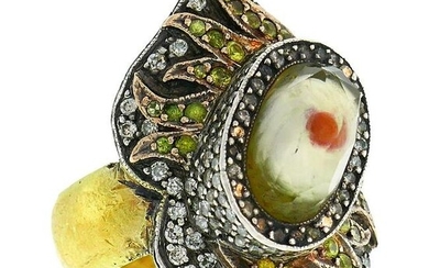 Sevan Bicakci Ring 23k Yellow Gold Silver Gemstones