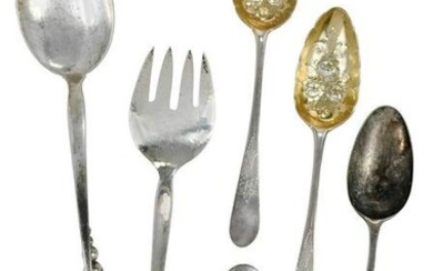 Seven Pieces English and Continental Silver