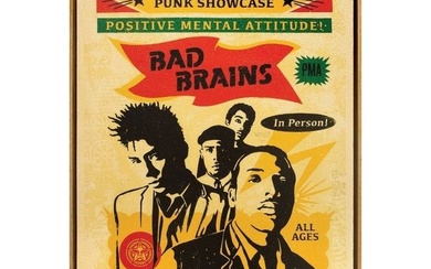Shepard Fairey (OBEY) (1970) - Bad Brains Punk Showcase - Œuvre originale