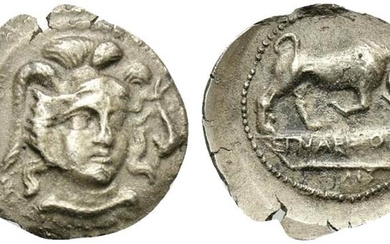 Sicily, Morgantina, Litra, ca. 339-317 BC AR (g 1,06; mm...
