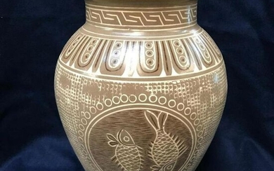 Signed Japanese Double Fish Vase