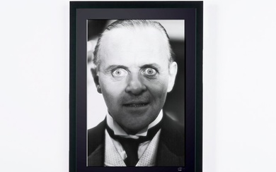 Silence of the Lambs, Anthony Hopkins as Dr. Hannibal Lecter - Fine Art Photography - Luxury Wooden Framed 70X50 cm - Limited Edition Nr 01 of 30 - Serial ID 16987 - Original Certificate (COA), Hologram Logo Editor and QR Code