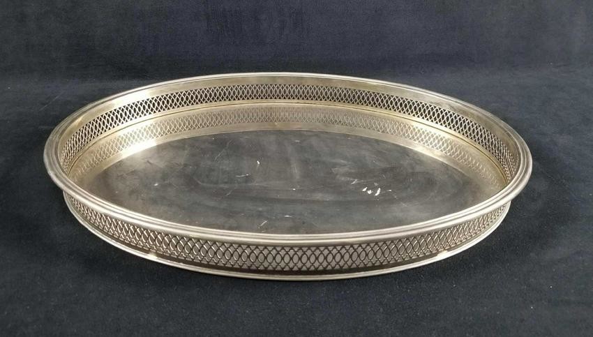 Silver Plated Tray With Art Deco Design