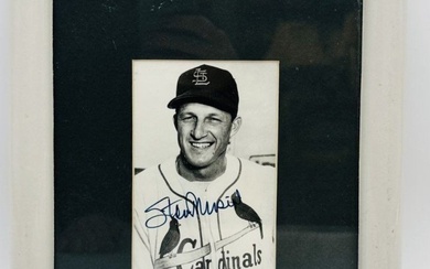 Stan Musial Baseball HOF AUTOGRAPHED PHOTO PLAQUE