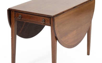 ONE-DRAWER PEMBROKE TABLE Hardwood, made up from new...