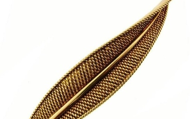 Sterle Paris Gold Leaf Pin Brooch Clip