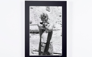 Steve McQueen during the making of "Nevada Smith" 1966 - Fine Art Photography - Luxury Wooden Framed 70X50 cm - Limited Edition Nr 02 of 30 - Serial ID 16884 - Original Certificate (COA), Hologram Logo Editor and QR Code