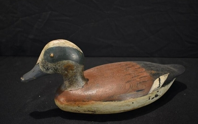 Stevens Vintage Carved Wooden Duck Decoy-Widgeon