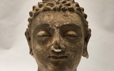Stucco Buddha head.