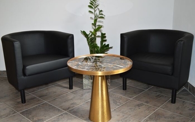TM DESIGN - Coffee Table Marble Black and Gold