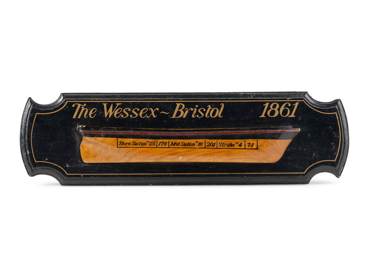 The Wessex-Bristol 1861 Hanging Wooden Half Hull Plaque