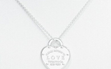 Tiffany Open Heart Necklace Silver - Necklace