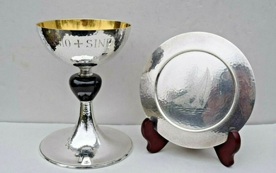 Traditional All Sterling Silver French Chalice & Paten