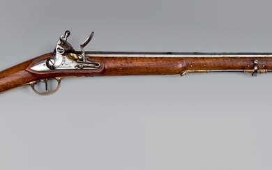 Très belle carabine d'infanterie à silex de Versailles modèle an XII, canon octogonal légèrement tromblonné,...