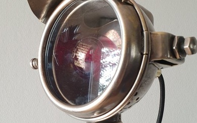 Tripod floor lamp - “SGDG Paris patented” - Brass, Copper, Glass