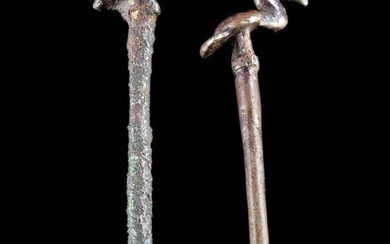 Tupu Pins w/ Birds - Inca Silver + Post-Conquest Bronze