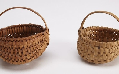 Two Fine Miniature Melon Baskets