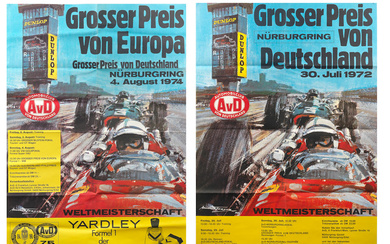 Two Nurburgring Grand Prix posters, for German Grand Prix 1972...