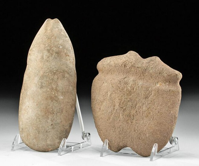 15th C. Taino Stone Hand Axes (2)