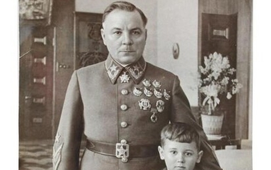 UNIQUE RUSSIAN BLACK & WHITE PHOTO OF VOROSHILOV