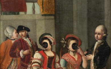 Venetian School (XVIII) - Gallant scene with masked characters
