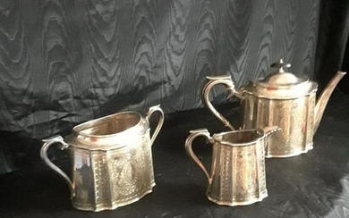 Victorian silver tea set