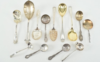 Victorian sterling silver serving spoons. To include