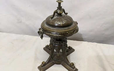 Vintage Bronze Asian Footed Incense Burner