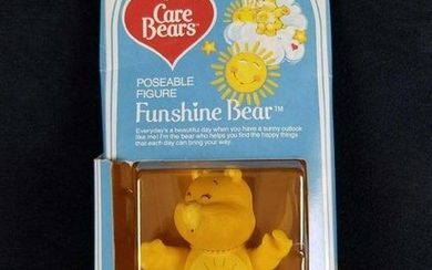 Vintage Care Bears Funshine Poseable Bear Figure 1980s
