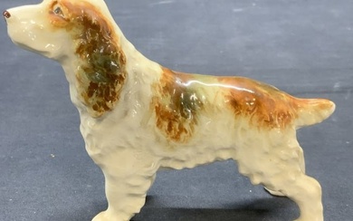 Vintage Hand Painted Porcelain Dog Figural, Japan