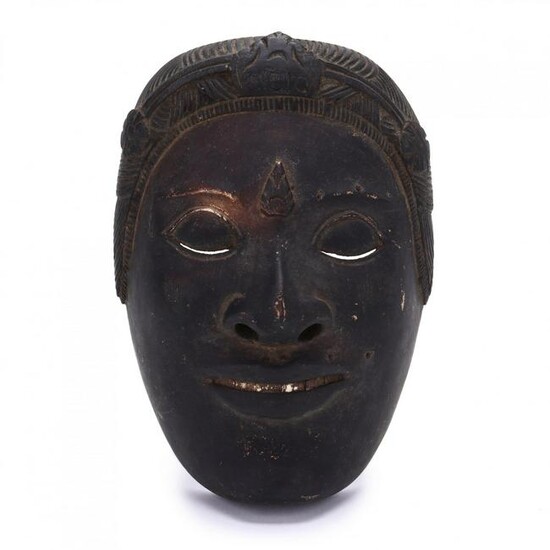 Vintage Southeast Asian Carved Wooden Mask