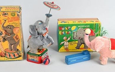 WALKING ELEPHANT & CIRCUS ELEPHANT w/ BOXES