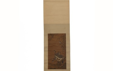 WANG RUO DUCK POND SCROLL PAINTING