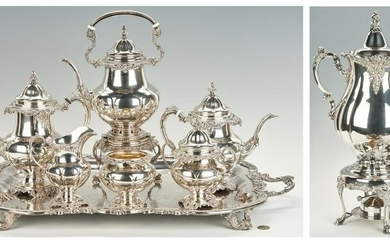 Wallace Grand Baroque Sterling Tea Set plus Urn, Tray