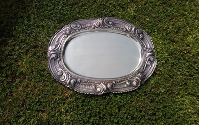 centerpieces-tray-plate. - .800 silver - Italy - Early 20th century