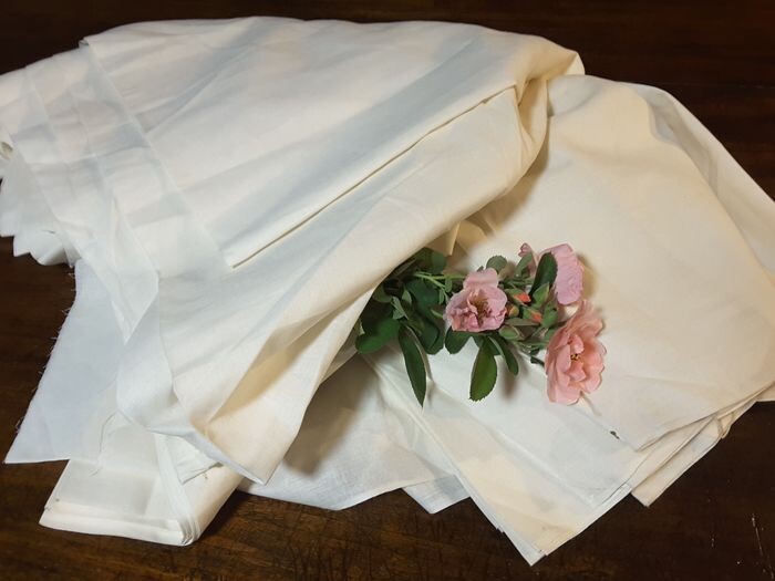 fabric 1800 x 150 cm - Cotton, Linen - Second half 20th century