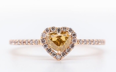 no reserve price - 14 kt. Pink gold - Ring - 0.55 ct Diamond - Diamonds