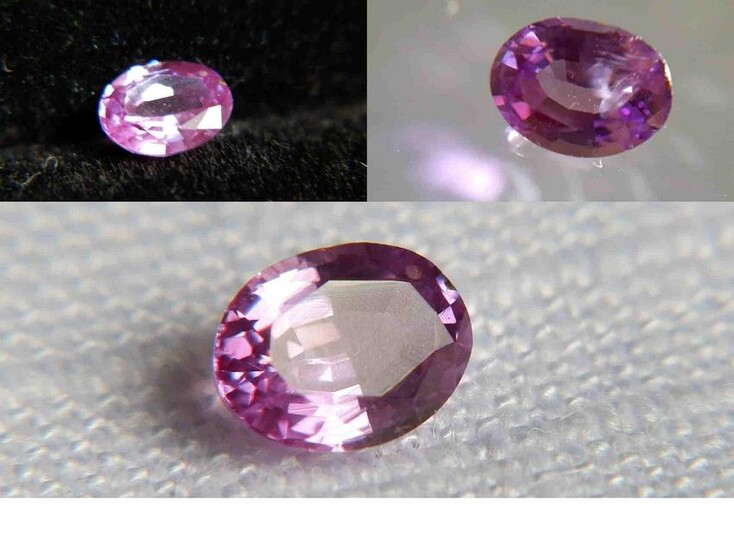 purplish pink Sapphire, unheated, loose, 0.65 ct