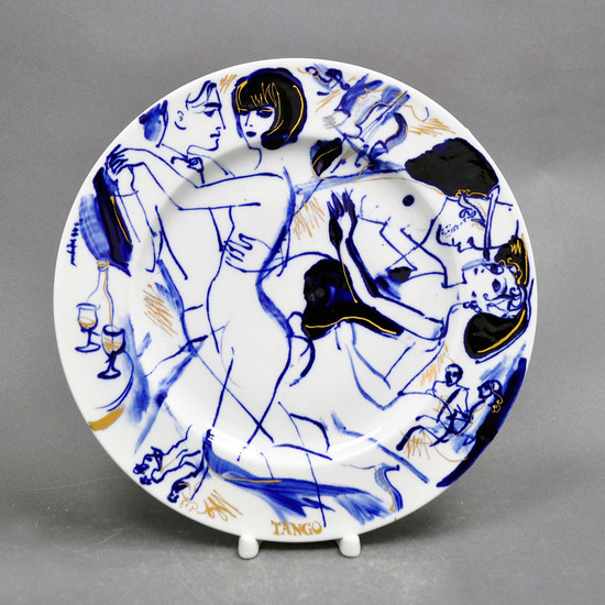 Танго. Декоративная тарелка из цикла «Мастер и Маргарита». Коллекционный экземпляр.
