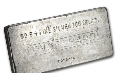 100 oz Silver Bar - Engelhard (Vintage/Poured)