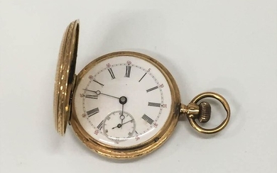 14kt Gold Hunter-case Pocket Watch