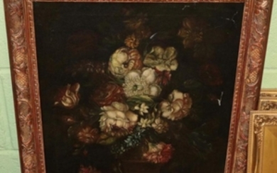Continental school (19th/20th century), Still life of flowers, oil on...