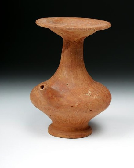 12th C. Cambodian Terracotta Footed Kendi