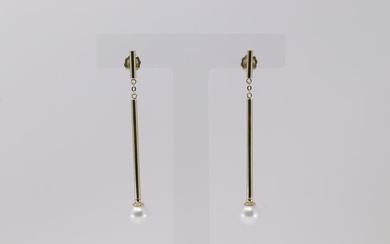 14Kt Yellow Gold Pearl Post Earring's.