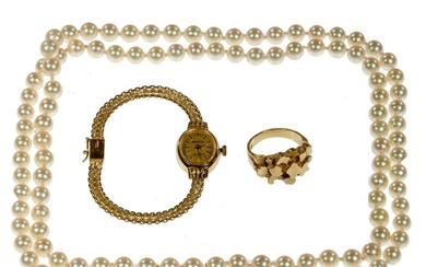 14k Yellow Gold Jewelry and Wristwatch