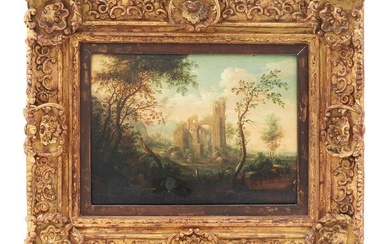 17TH C FLEMISH OIL PAINTING ATTR TO GILLIS NEYTS