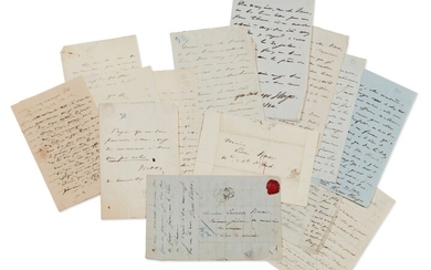 18 lettres à Ludovic Vitet, 1829-1859, évoquant notamment "Hernani" ou "Marion de Lorme", Hugo, Victor
