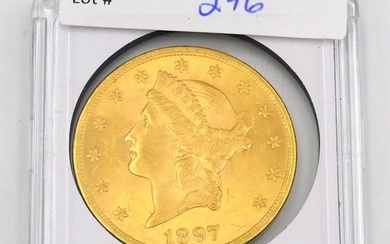 1897 Liberty head double eagle $20 gold piece